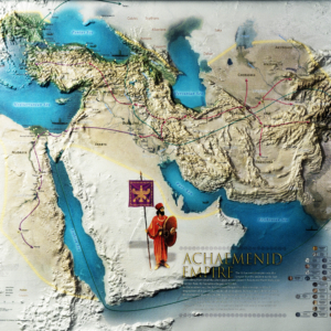 The Achaemenid empire Relief Map